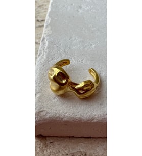 Ear Cuff Küpe Tekli 925 Ayar (Gold)