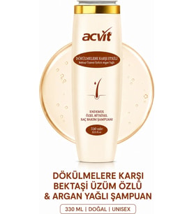 Argan Yağı ve Bektaşi Üzümü İçeren Saç Bakım Şampuanı 330 ML Güçlü ve Bakımlı Saç Görünümünü Destekler