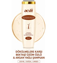 Argan Yağı ve Bektaşi Üzümü İçeren Saç Bakım Şampuanı 330 ML Güçlü ve Bakımlı Saç Görünümünü Destekler