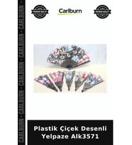 Özel Üretim Yazlık Aksesuar Çiçekli Hediyelik Dekoratif Plastik Çiçek Desenli Yelpaze Alk3571