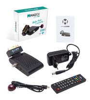 Magbox Scart Plus TKGS'li Mini SD Scart Girişli Uydu Alıcısı (Siyah)
