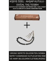 Kişiye Özel İsimli Tesbih Harfli Püsküllü Tesbih - Hematit Taşı Doğal Taş Tesbih (Gri-Gri-Gri)