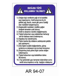 İŞ GÜVENLİĞİ UYARI LEVHASI 1 ADET PVC 21 X 29CM