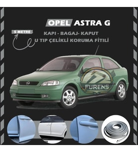 Opel Astra G Oto Araç Kapı Koruma Fitili 5metre Parlak Gri Renk