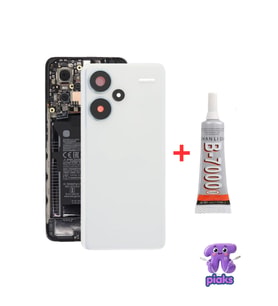 Redmi Note 13 Pro+ Plus Arka Kapak Pil Batarya Kapağı Kamera Lensli 23090RA98G Uyumlu + B700