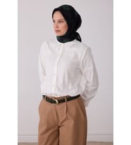 Geometrik Desen %100 Twill İpek Eşarp BE27