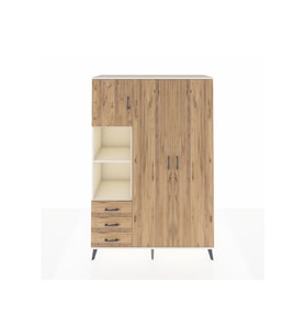 Hyperion Gardrop 6 Raflı 3 Çekmeceli Tek Askılı 132x44x195 Aytaşı-Çam