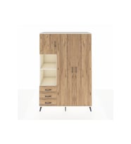 Hyperion Gardrop 6 Raflı 3 Çekmeceli Tek Askılı 132x44x195 Aytaşı-Çam