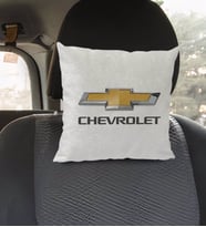 BK Gift Chevrolet Tasarımlı Kare Araç Koltuk Yastığı-1