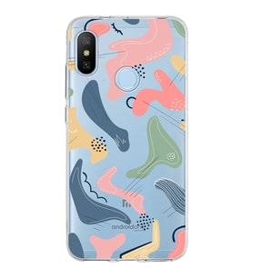 Xiaomi Mi A2 Lite Uyumlu Kapak Abstract Tasarımlı Şeffaf Silikon Kılıf