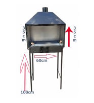 40X60 Cm Davlumbazlı Barbekü