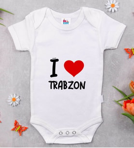 BK Kids I Love Trabzon Tasarımlı Bebek Body Zıbın - Model 1