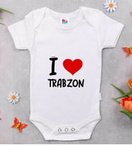 BK Kids I Love Trabzon Tasarımlı Bebek Body Zıbın - Model 1