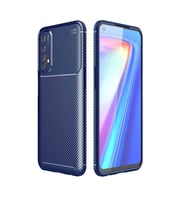 Realme 7 Kılıf Karbon Silikon Case (Lacivert)