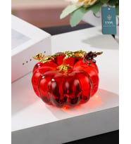 Autumn  Kristal Cam Kabak Dekoratif Obje - 6 cm  1 Adet (Kırmızı)