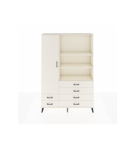 Arges Gardrop 7 Raflı 6 Çekmeceli Tek Kapaklı  132x30x195 Aytaşı-Aytaşı