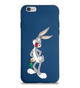 Apple iPhone 6 S Uyumlu Lansman Kılıf Bugs Bunny Tasarımlı Altı Kapalı İçi Kadife Kaplı  Kapak (Şeffaf)