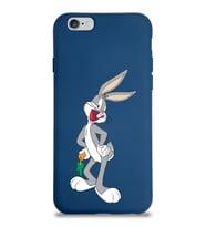 Apple iPhone 6 S Uyumlu Lansman Kılıf Bugs Bunny Tasarımlı Altı Kapalı İçi Kadife Kaplı  Kapak (Şeffaf)