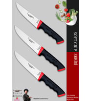 Lazbisa Soft Grip Mutfak Bıçak Seti Et Ekmek Sebze Bıçağı 3 Lü Set Günlük Kullanım ( Mtf-052 )