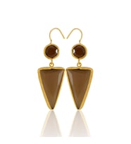 Kadir Jewellery 22 Ayar Altın Kaplama Kadın Sallantılı Küpe -El İşçiliği Ve Hipoalerjenik Küpe