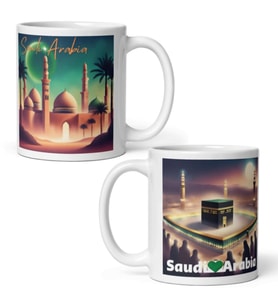 Suudi Arabistan Kupa Bardak 2 Adet Seyahat Hatıra Saudi Arabia Mug (Karışık)