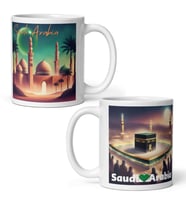 Suudi Arabistan Kupa Bardak 2 Adet Seyahat Hatıra Saudi Arabia Mug (Karışık)