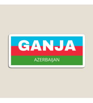 Azerbaycan Azerbaijan Ganja 17 Cm Araba Sticker Etiket