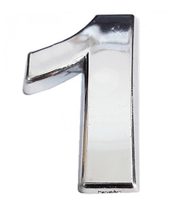 Cemax Krom Yapışkanlı 1 Rakamı 5 cm