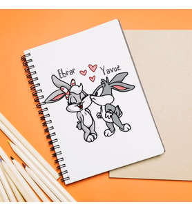 Bugs Bunny Tasarımlı Defter Kişiye Özel