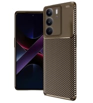 Newface Realme C75 4G Auto Focus Karbon Kapak - Kahverengi