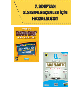 7 den 8 e Geçenler İçin Yaz Kurs Modülü + 8.Sınıf Turlayan Matematik Konu Anlatımlı Fasikülleri