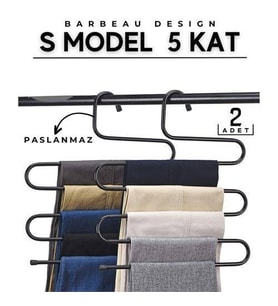 TransForMacion Barbeau Black 2 li 5 Kat Pantolon Askısı 715478
