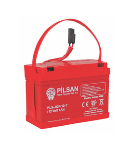 Pilsan 12 Volt 7 Amper Akü Kısa Kablo Pilsan 12v 7ah orjinal akülü araba akü (Standart)