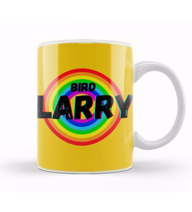 Larry Bird   Basketball gifts Vintage Retro Rainbow Quotes For BOYS AND Dad Kupa Bardak Porselen