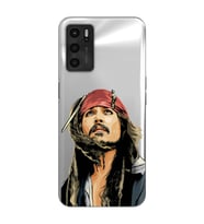 Oppo A16 / A55 Uyumlu Jack Sparrow Tasarımlı Şeffaf Telefon Kılıfı