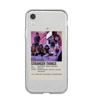 Iphone XR Uyumlu Stranger Things Minimalist Poster Desenli Şeffaf Telefon Kılıfı