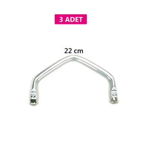 Gizli Metal Çanta Bursu - 3 Adet - 22 cm - Metal Çanta Aparatı Çanta Aksesuarı