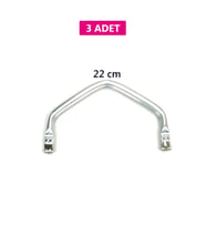 Gizli Metal Çanta Bursu - 3 Adet - 22 cm - Metal Çanta Aparatı Çanta Aksesuarı