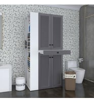 Kenzlife membran çamaşır-kurutma makinesi dolabı ahi evran sol gribyz panjur 187*090*60 mebran kapak MDF gövde
