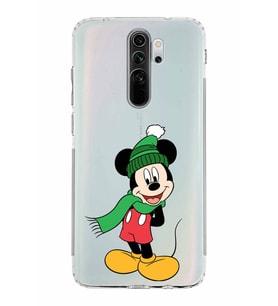 Xiaomi Redmi Note 8 Pro  Kamera Korumalı Kapak Mickey Mouse Tasarımlı Şeffaf  Kılıf