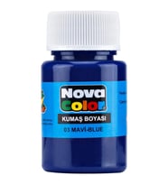 NOVA COLOR MAVİ 30 CC ŞİŞE KUMAŞ BOYASI