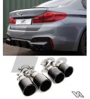 Bmw G30 Ekzoz Ucu Parlak Karbon 4lü sağ ve sol Bmw M Model 90mm