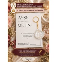 10 Adet Nişan Hediyelik - Söz Hediyelik - Nikah Hediyelik - Mevlit Hediyelik - İstiridye Anahtarlık