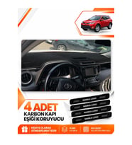 TOYOTA RAV4 (2013-2018) Uyumlu Ön Torpido Koruma Kılıfı Halısı - Siyah