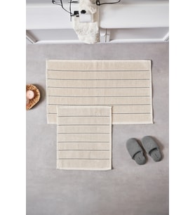Doquhome Arte Banyo Paspası Krem&Antrasit 60x100cm