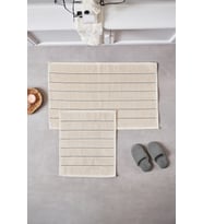 Doquhome Arte Banyo Paspası Krem&Antrasit 60x100cm