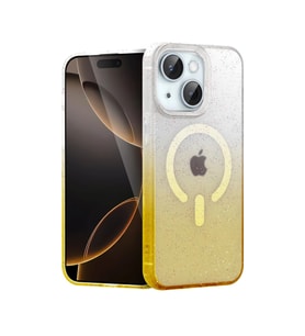 İphone 15 Plus Pummel Shiny Magsafe Kapak - Gold