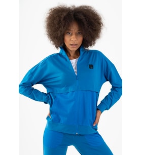 Maraton Comfort Kadın Dik Yaka Saks Tracktop