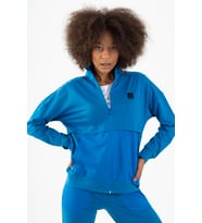 Maraton Comfort Kadın Dik Yaka Saks Tracktop
