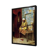 Kitap Okuyan Arap Çerçeveli Mdf Tablo